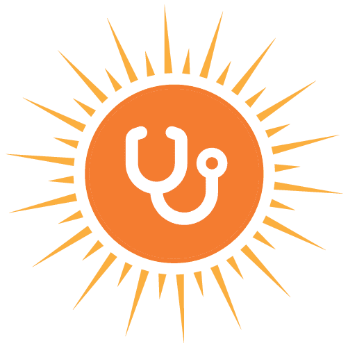 Orange Stethoscope Sun